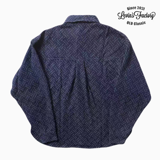 Levin‘sFactory ユーズド加工バンダナ柄パッチワークシャツ 長袖シャツ