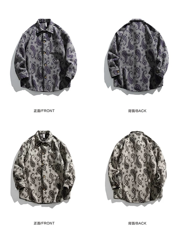 Levin`sFactory ペイズリーネルシャツ 長袖シャツ