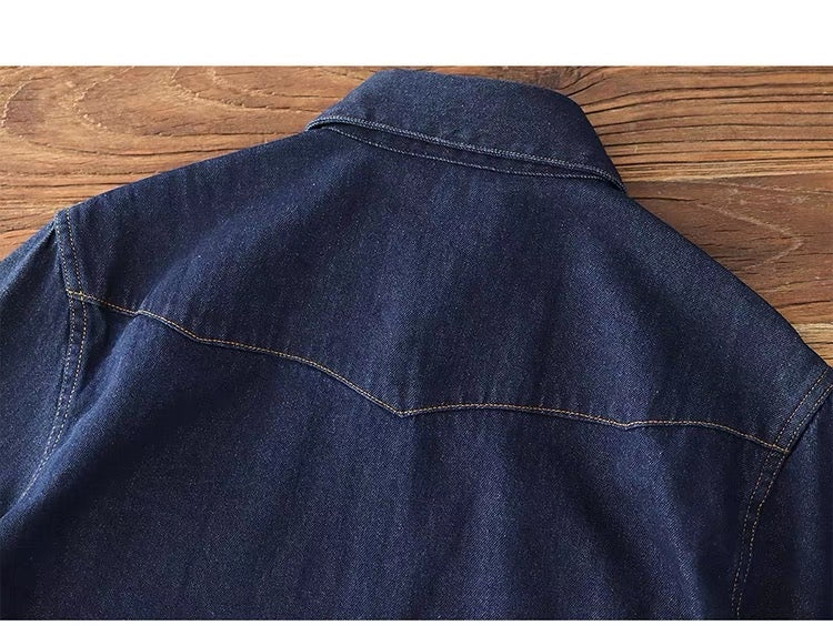 OKONKUWO アメリカンヴィンテージワークシャツ フラワー 長袖シャツ