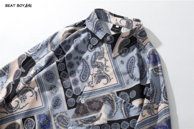 Levin`sFactory ペイズリー柄バンダナシャツ 長袖シャツ