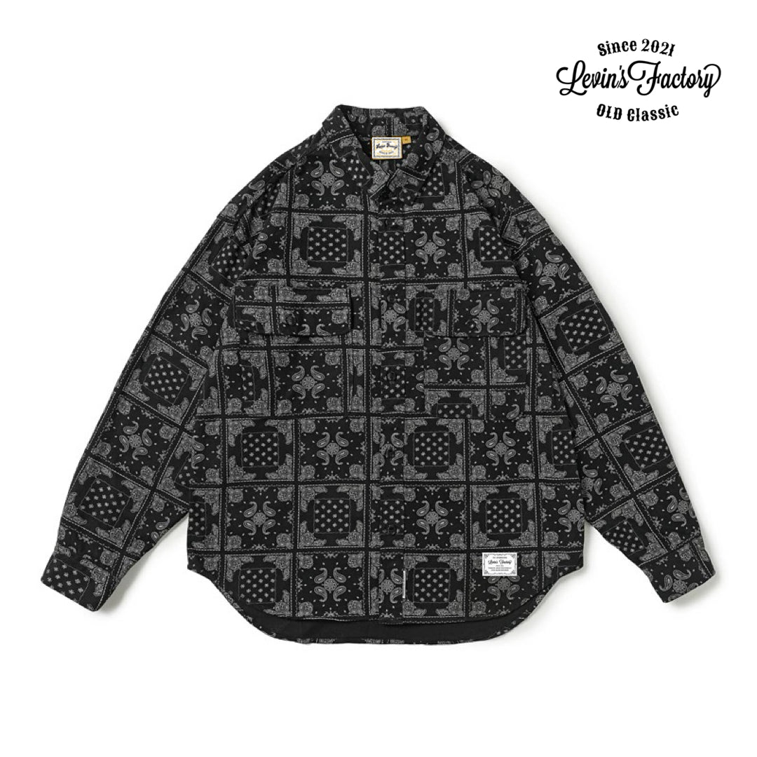 Levin'sFactory パッチワークバンダナ柄シャツ 長袖シャツ