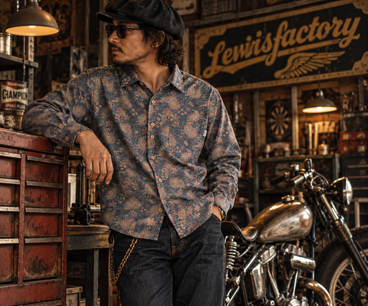 Levin`sFactory 長袖シャツ ペイズリー×オールドクラシック