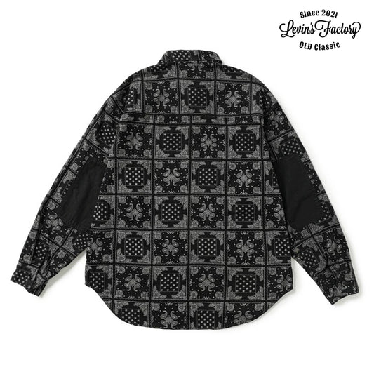 Levin‘sFactory バンダナ柄パッチワークシャツ 長袖シャツ