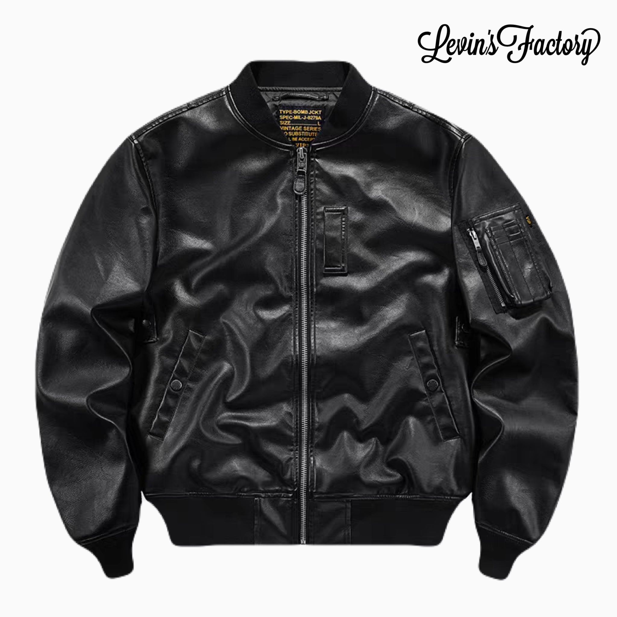 レザレクション　MA-1 Lサイズ Levin'sfactory MA-1レザージャケット | Levin`s Factory