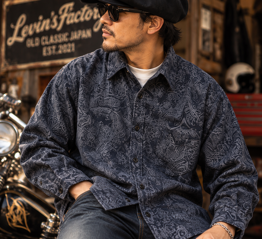 Levin‘sFactory クラシックペイズリー 長袖シャツ