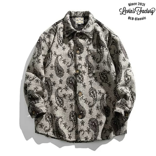 Levin`sFactory ペイズリーネルシャツ 長袖シャツ