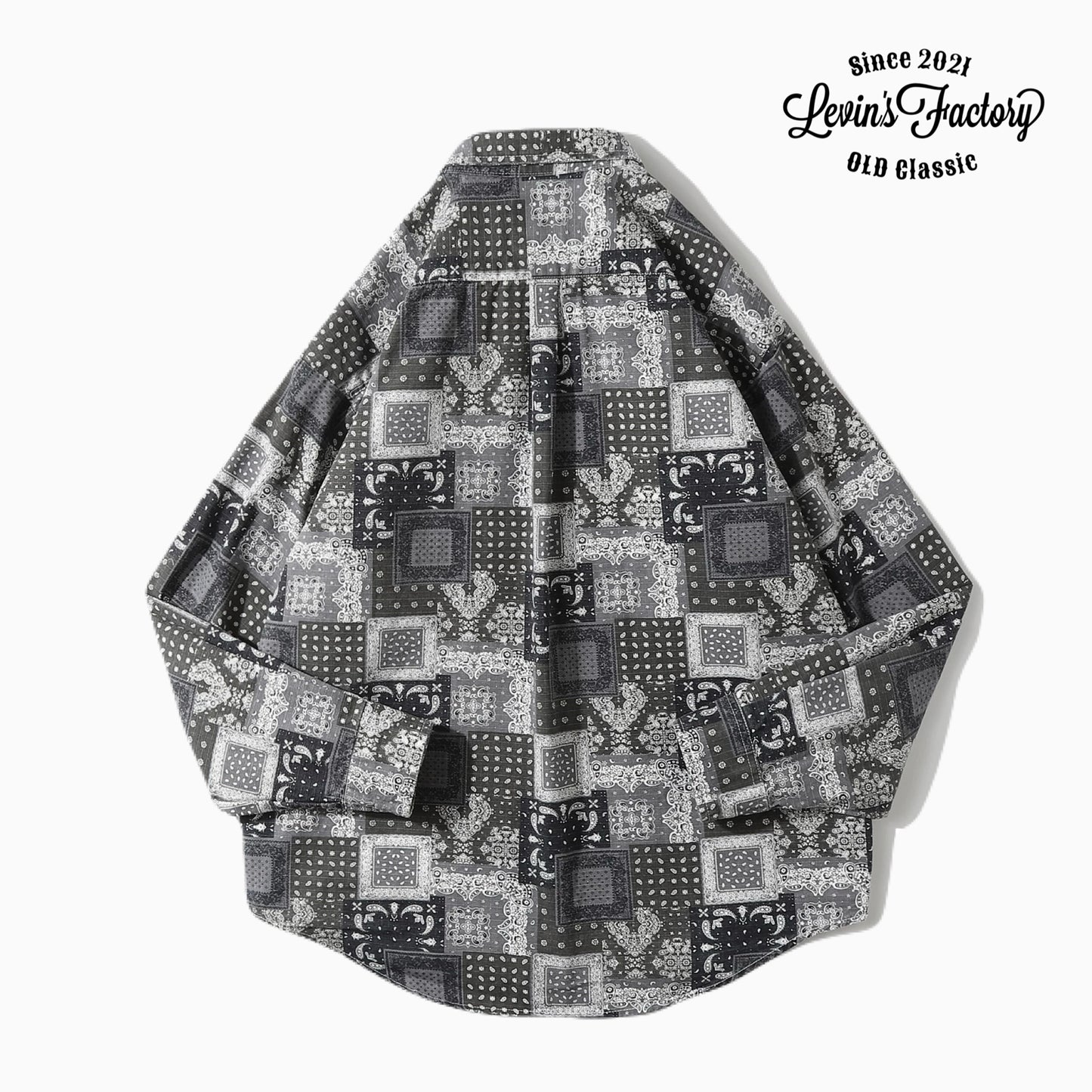 Levin‘sFactory バンダナ柄ワークシャツ 長袖シャツ