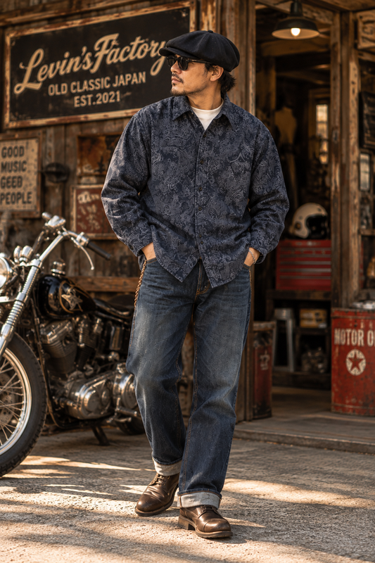 Levin‘sFactory クラシックペイズリー 長袖シャツ