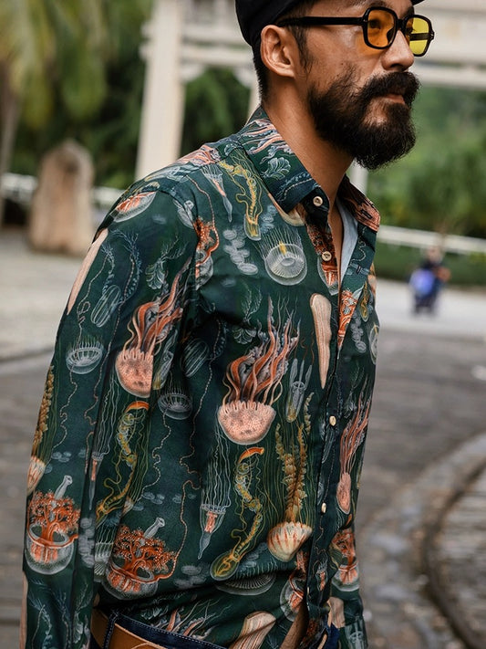 Levin‘sFactory 深海×生物 レギュラーカラーシャツ