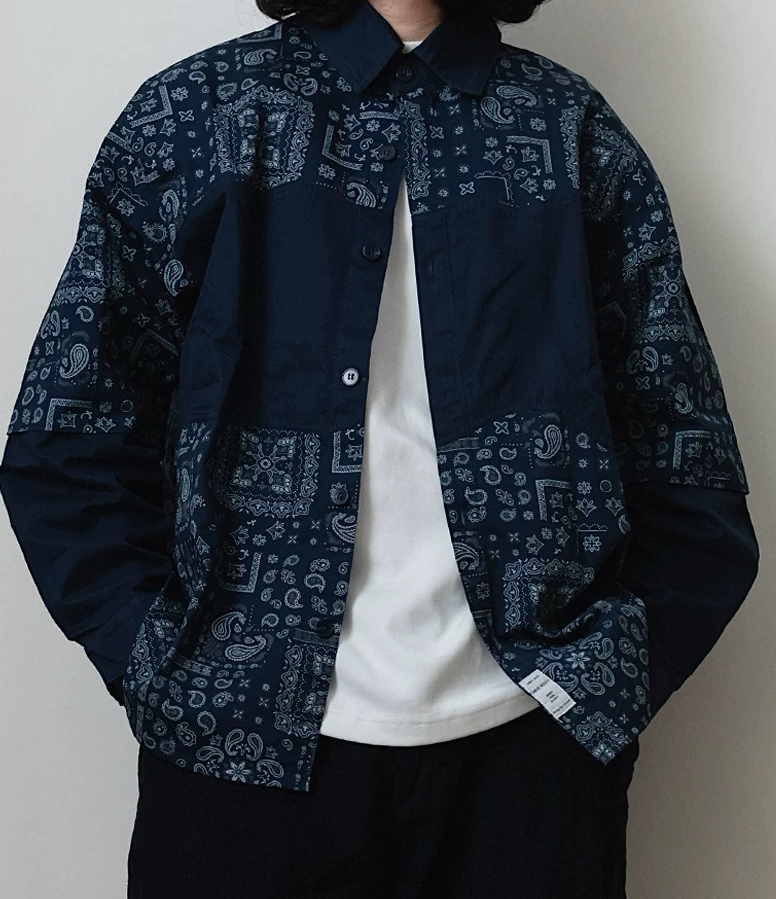 Levin‘sFactory パッチワークバンダナ柄シャツ 長袖シャツ
