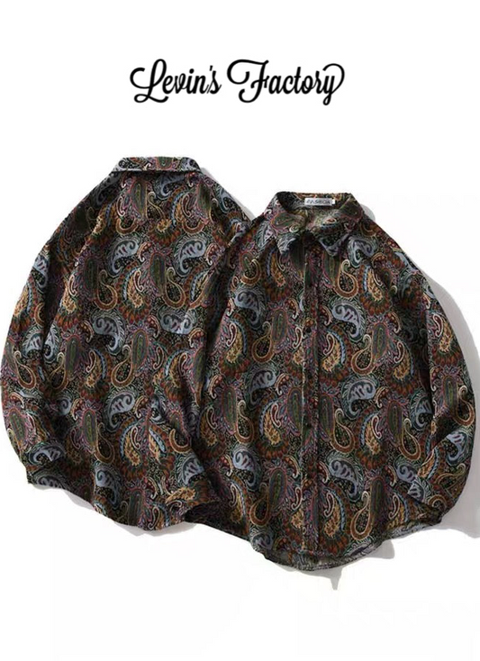 Levin‘sFactory レトロ×ペイズリー 長袖シャツ