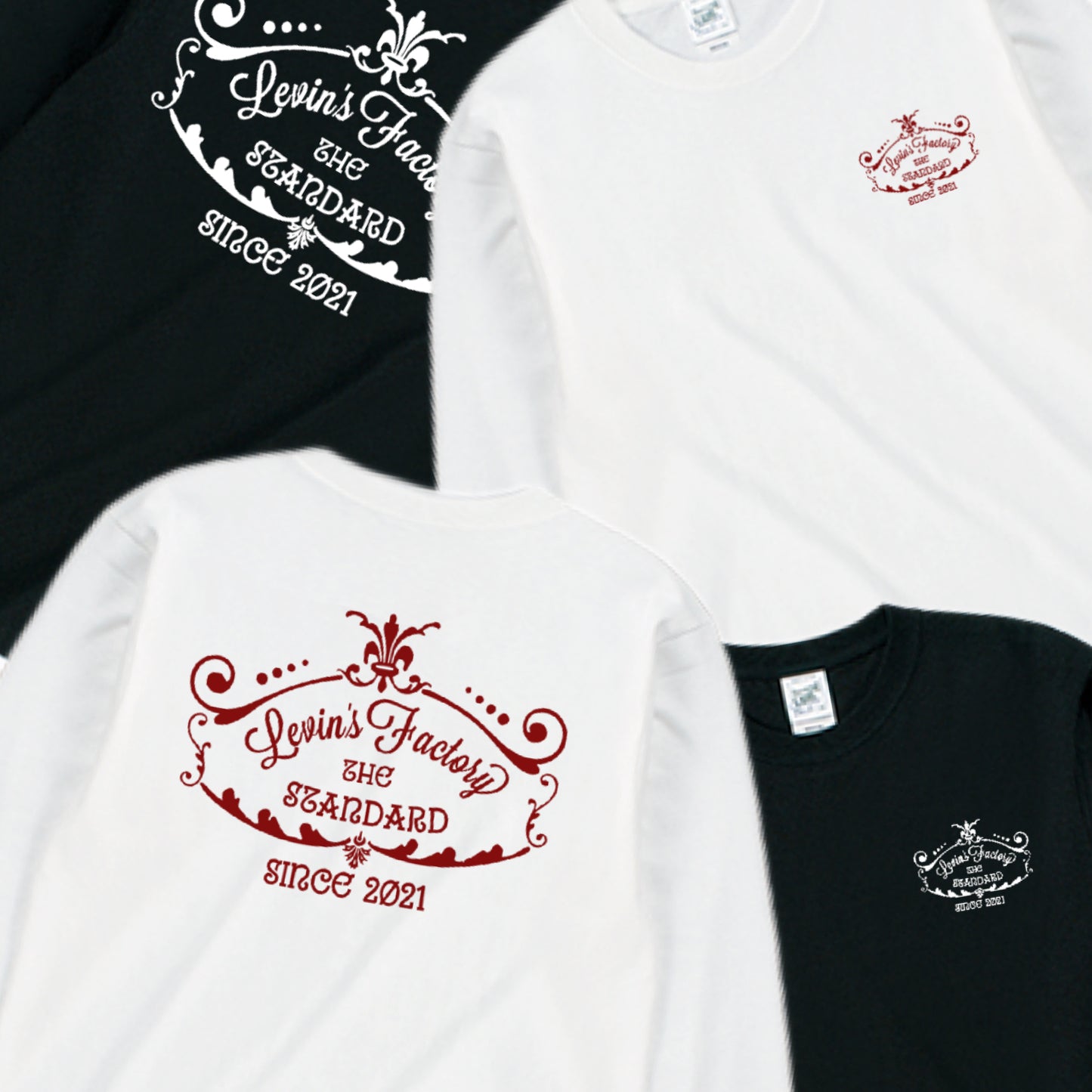Levin‘s Factory×Cross Stitch オープンエンドロングTシャツ