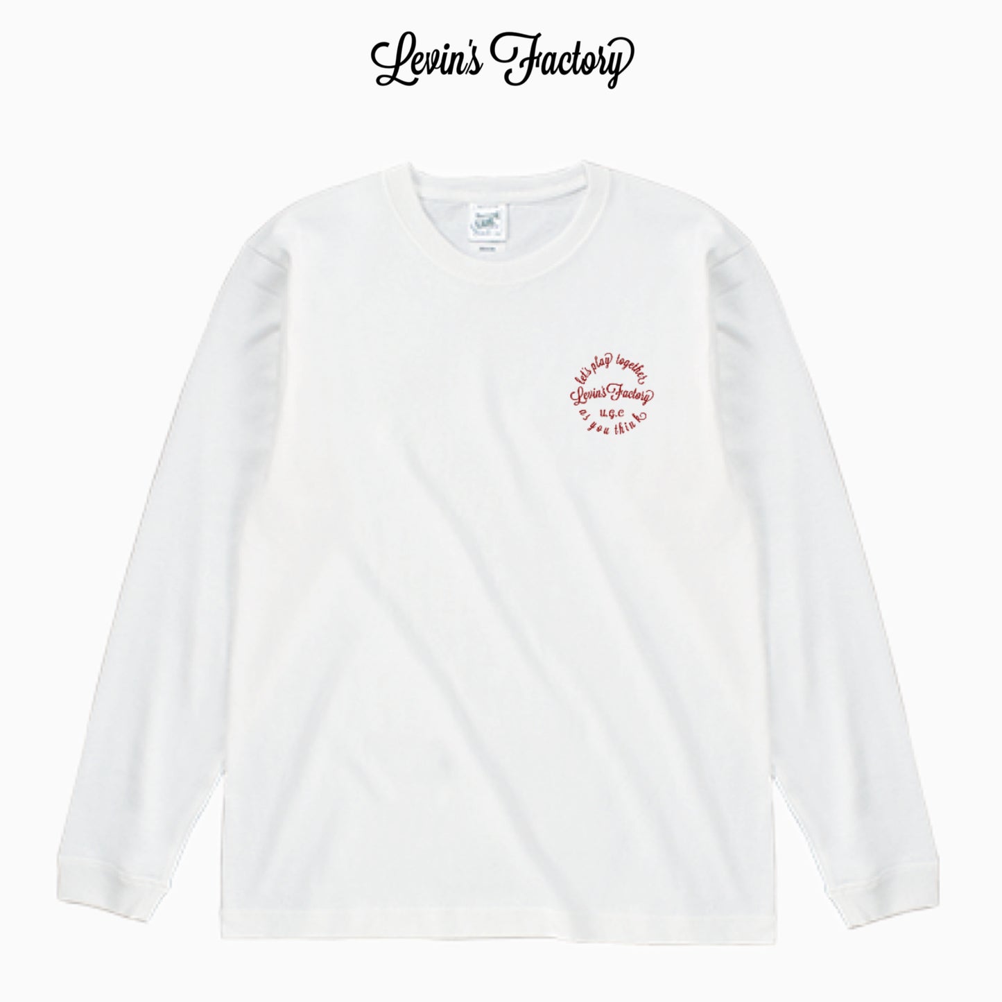 Levin‘s Factory×Cross Stitch オープンエンドロングTシャツ