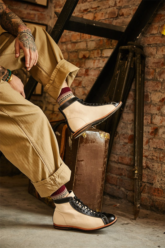 Great Deity ラインマンブーツ ホワイト×ブラック 11HOLE