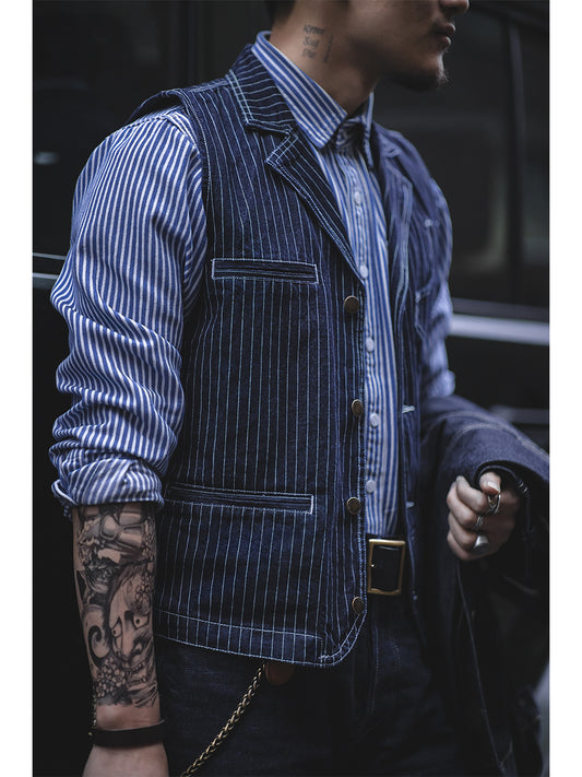 OKONKWO ストライプベスト