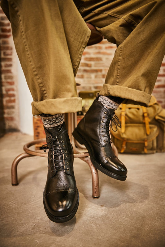 Great Deity ブラックワークブーツ 7HOLE