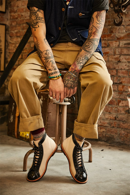 Great Deity ラインマンブーツ ホワイト×ブラック 11HOLE