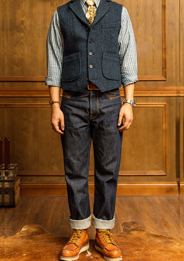 Red torunado ポケットフラワージーンズ