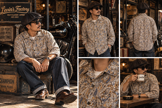 Levin‘sFactory　レトロペイズリーシャツ　長袖シャツ