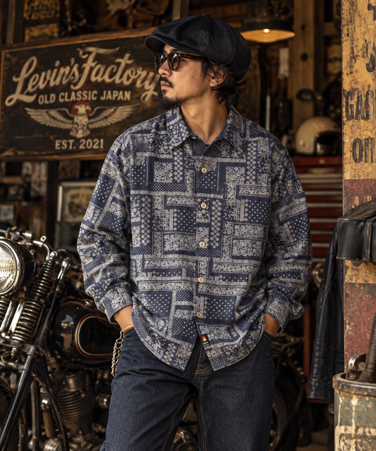Levin‘sFactory　スタンダードバンダナ　ペイズリー　長袖シャツ