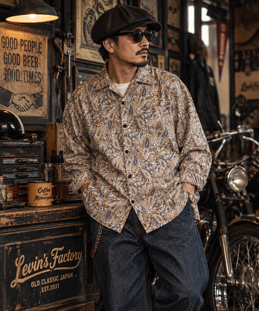 Levin‘sFactory　レトロペイズリーシャツ　長袖シャツ