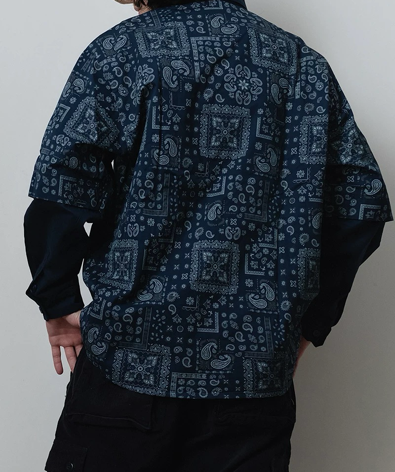 Levin‘sFactory　パッチワークバンダナ柄シャツ　長袖シャツ