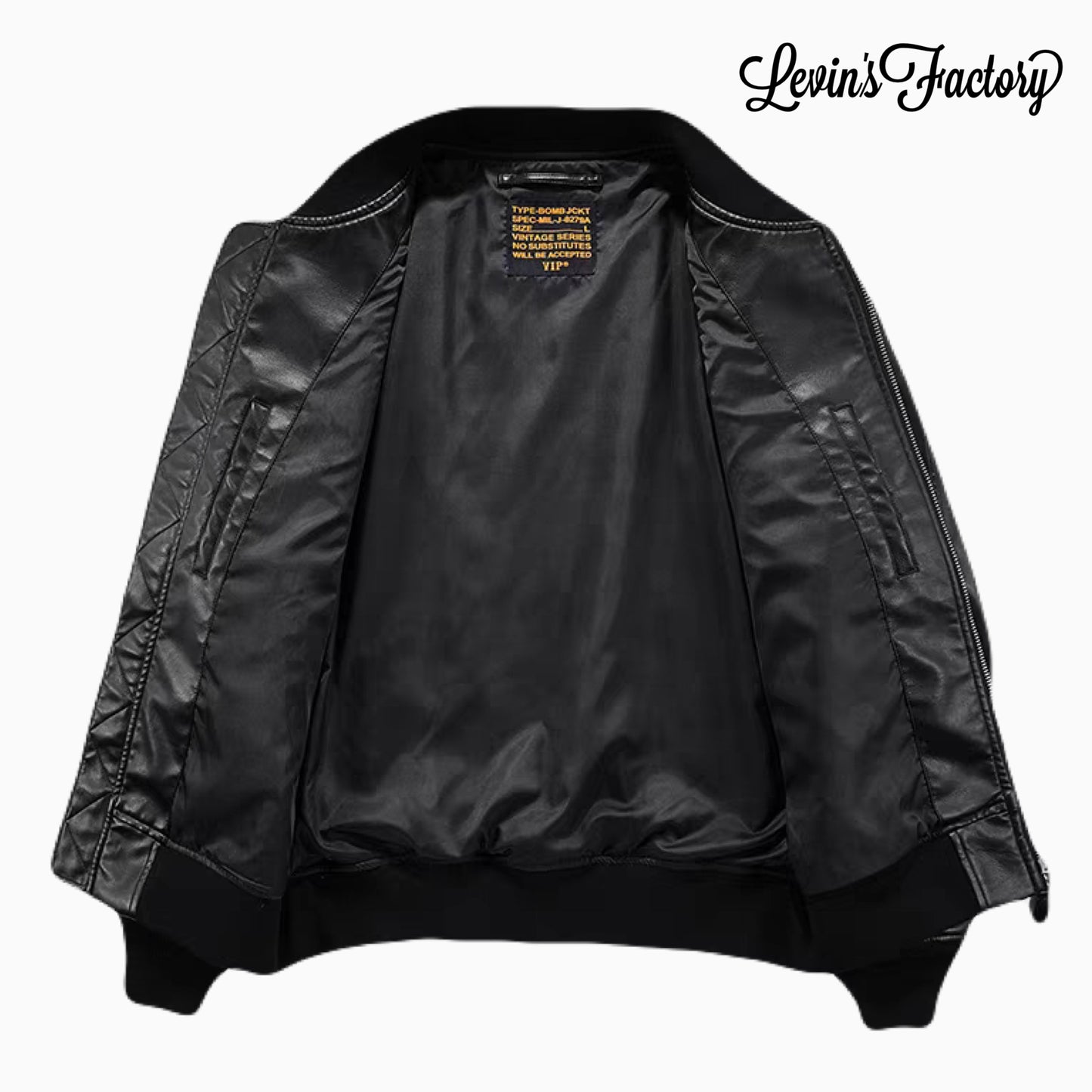 Levin'sfactory　MA-1レザージャケット