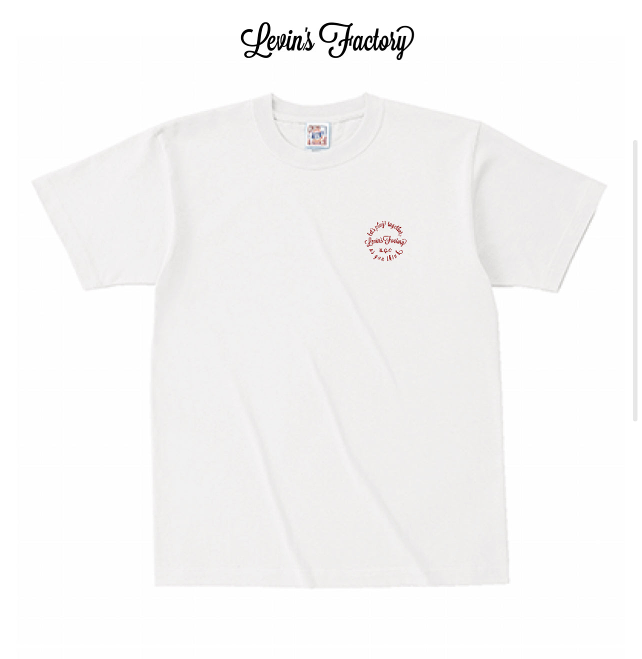 Levin‘s Factory×Cross Stitch　オープンエンドTシャツ　