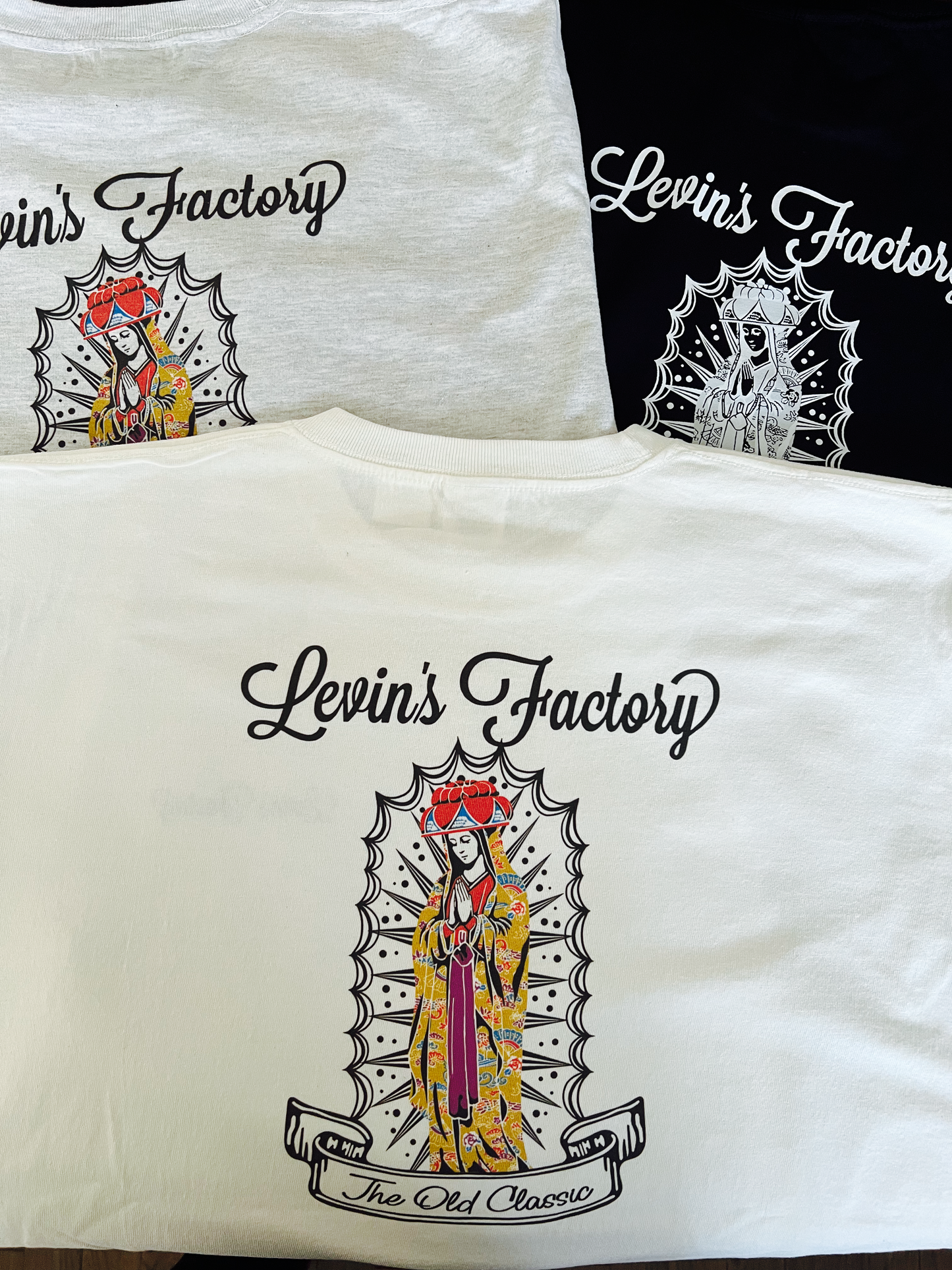 Levin‘s Factory×Cross Stitch　オープンエンドTシャツ