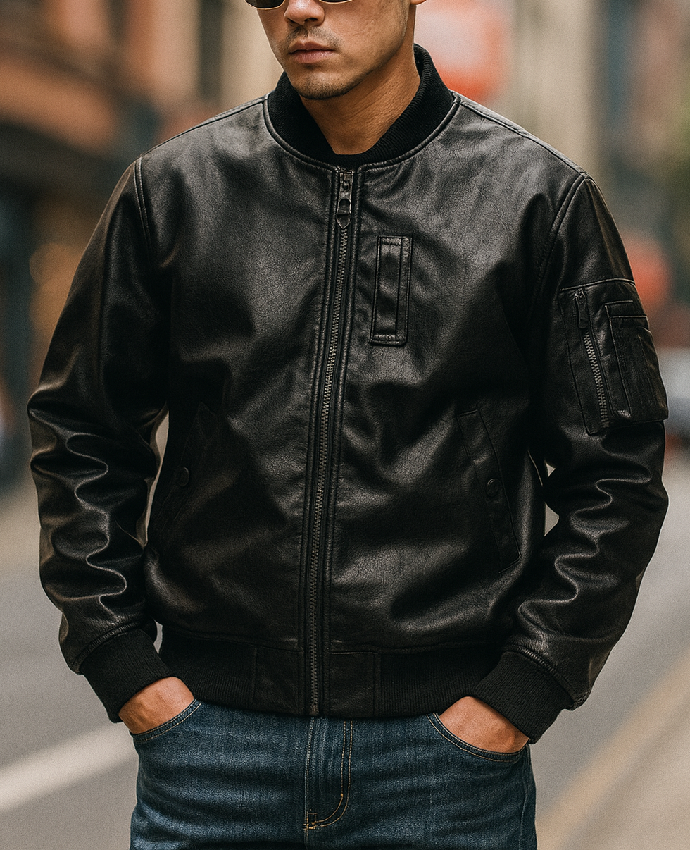 Levin'sfactory　MA-1レザージャケット