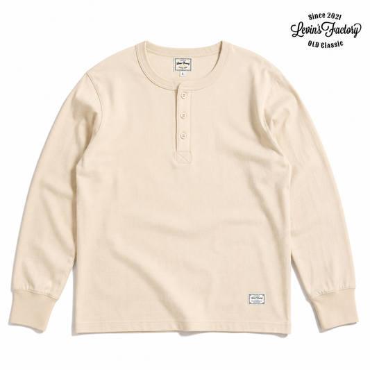 【復刻版】Levin`sFactory  ヘンリーネックシャツ長袖